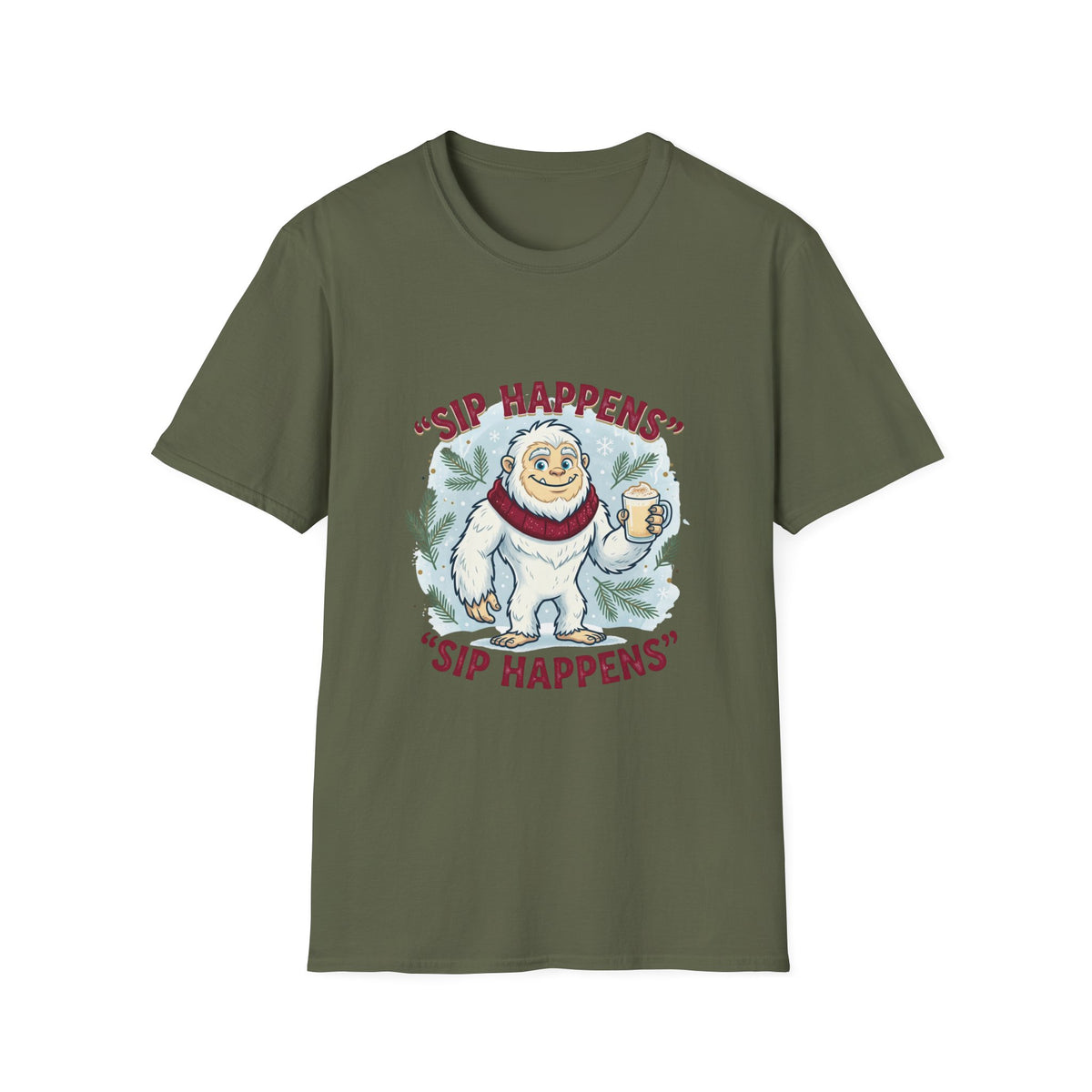 Sip Happens Yeti T-Shirt — Funny Winter Coffee Tee