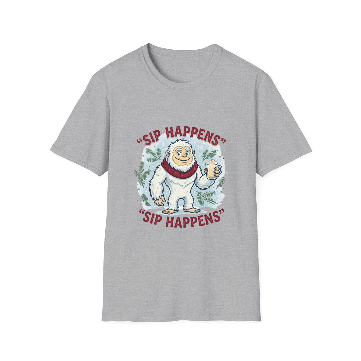 Sip Happens Yeti T-Shirt — Funny Winter Coffee Tee