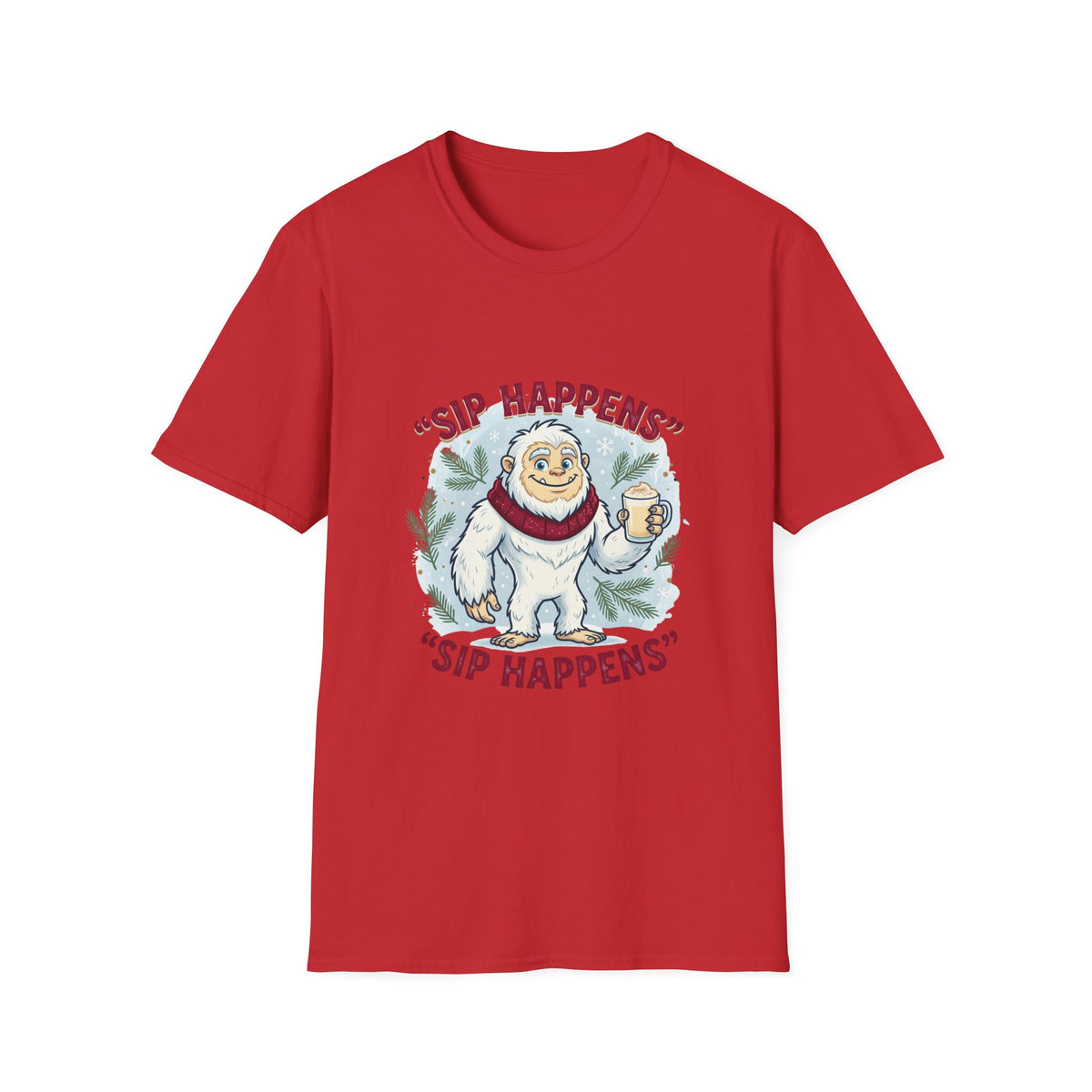 Sip Happens Yeti T-Shirt — Funny Winter Coffee Tee