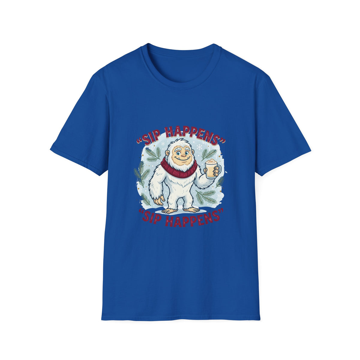 Sip Happens Yeti T-Shirt — Funny Winter Coffee Tee