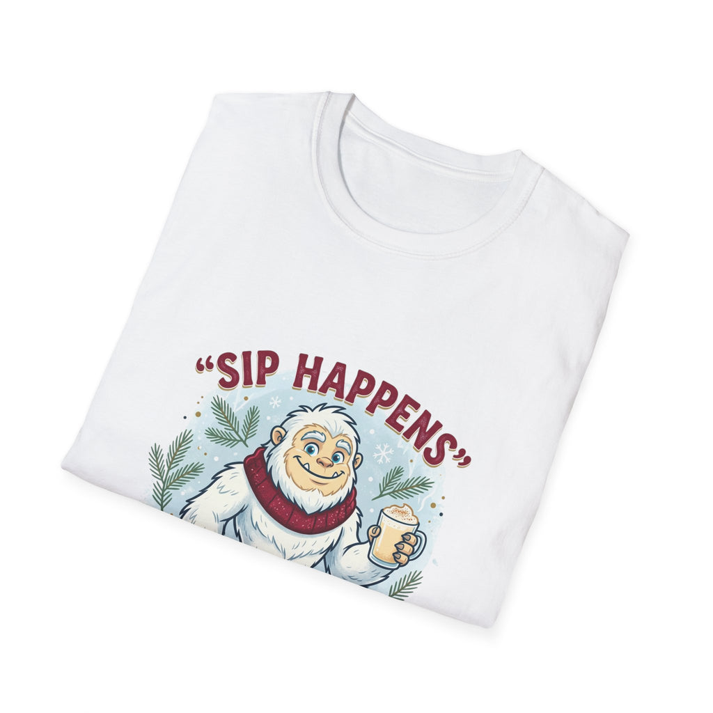 Sip Happens Yeti T-Shirt — Funny Winter Coffee Tee