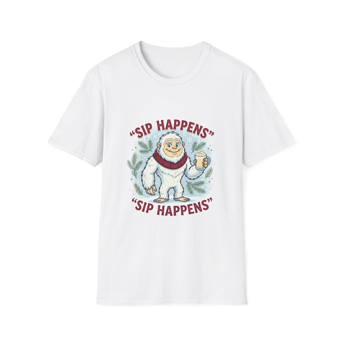 Sip Happens Yeti T-Shirt — Funny Winter Coffee Tee